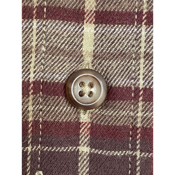 Brooks Brothers Flannel Plaid Red Cotton Button Down Long Sleeve Shirt Size XL - Picture 4 of 11